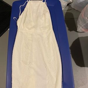 NWT Ivory Halter Lace Dress